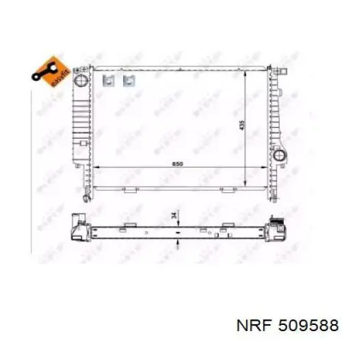 509588 NRF Радіатор охолодження двигуна
