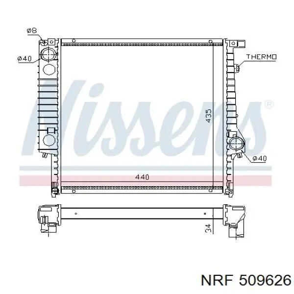 Радіатор основний NRF 509626 ціна, від 49.94 USD