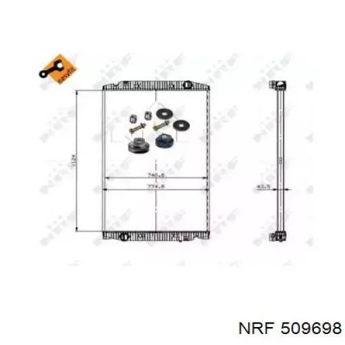 Купити 509698 NRF Радіатор двигуна