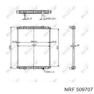 509707 NRF Радіатор охолодження двигуна