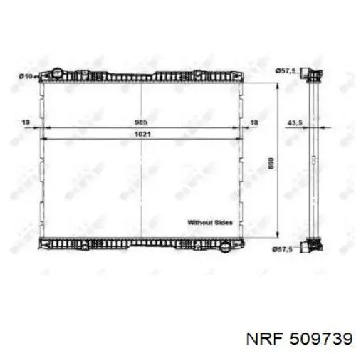 Радіатор охолодження NRF 509739