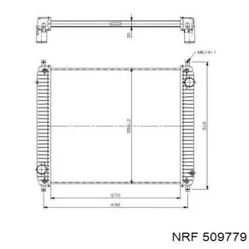 509779 NRF Радіатор охолодження двигуна