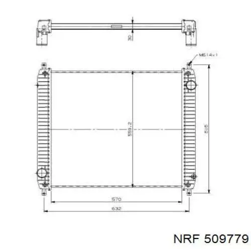 Радіатор основний NRF 509779 ціна, від 143.27 USD