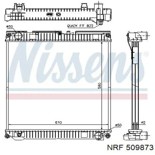 Радіатор охолодження NRF 509873