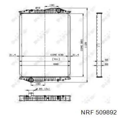 Радіатор 509892 NRF