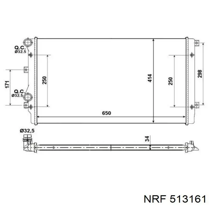 513161 NRF Радіатор охолодження двигуна
