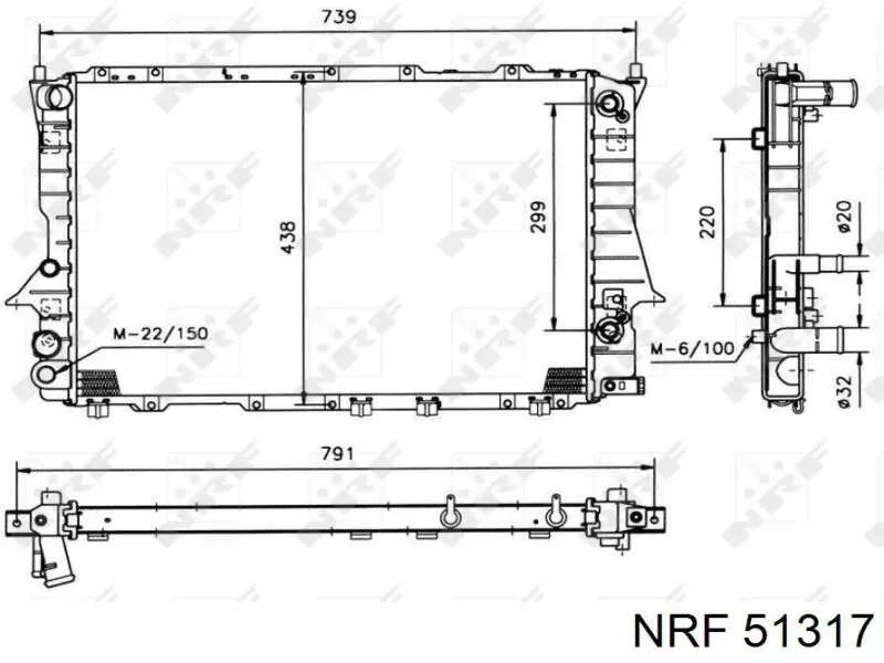 51317 NRF радіатор охолодження двигуна