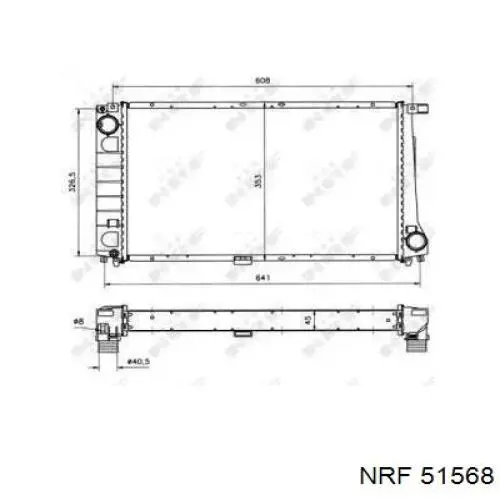 51568 NRF радіатор охолодження двигуна