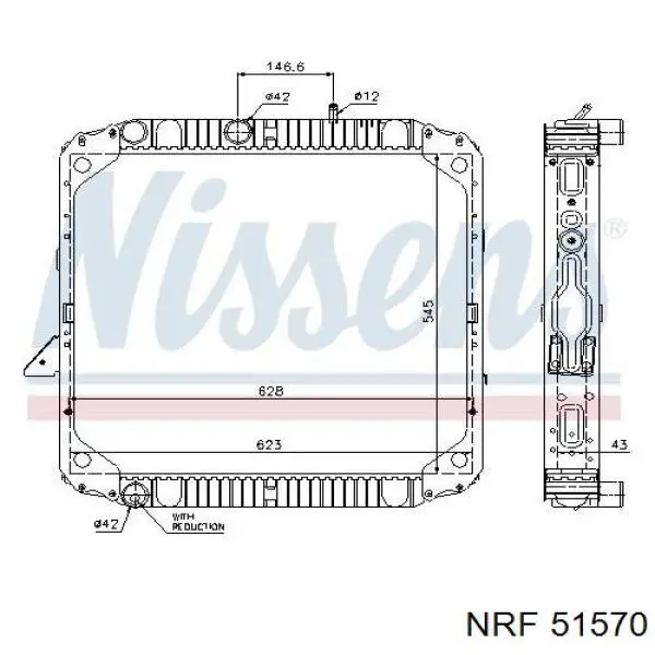 Радіатор 51570 NRF