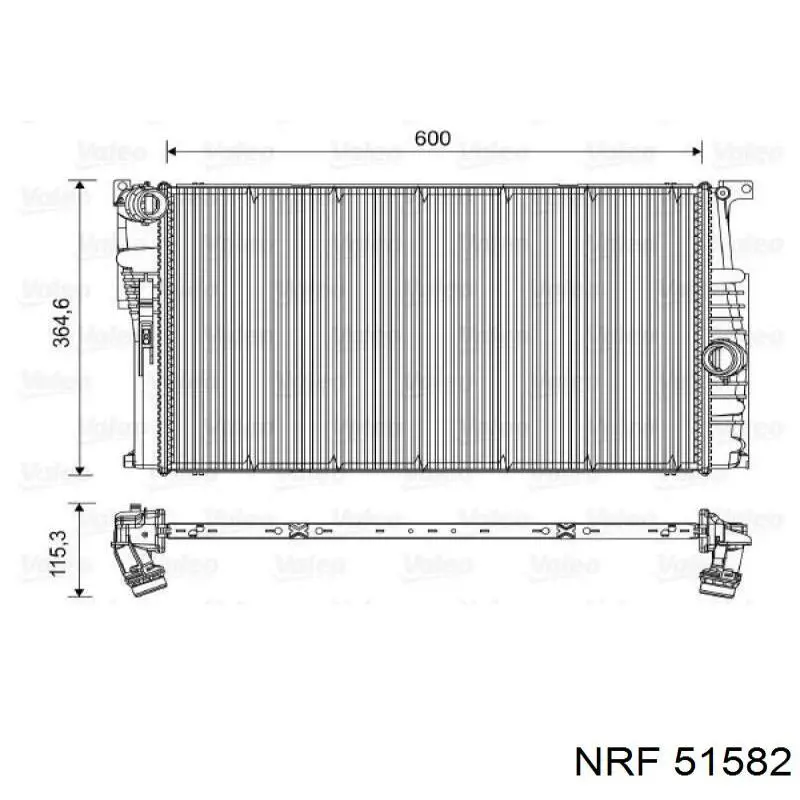 Купити 51582 NRF Радіатор двигуна