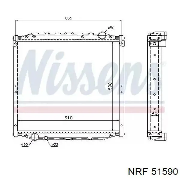 Радіатор основний NRF 51590 ціна, від 355.79 USD