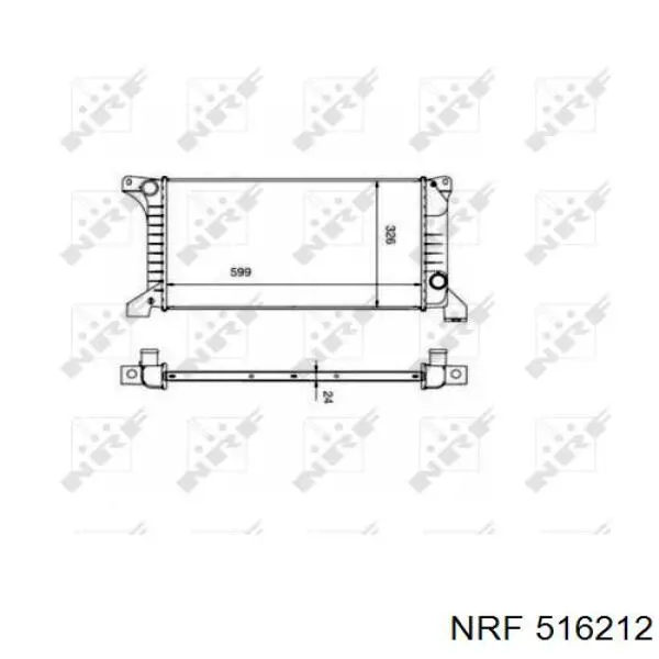 516212 NRF радіатор охолодження двигуна