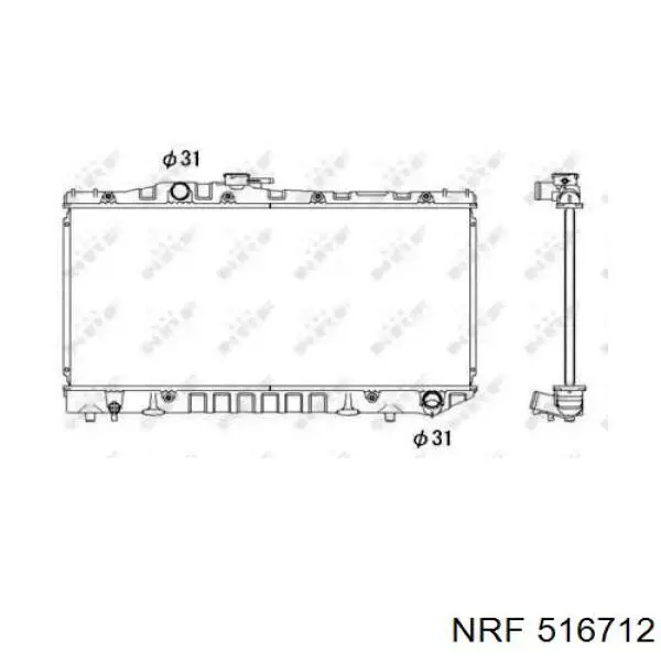 Купити 516712 NRF Радіатор двигуна