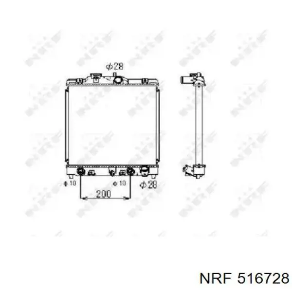 Купити 516728 NRF Радіатор двигуна