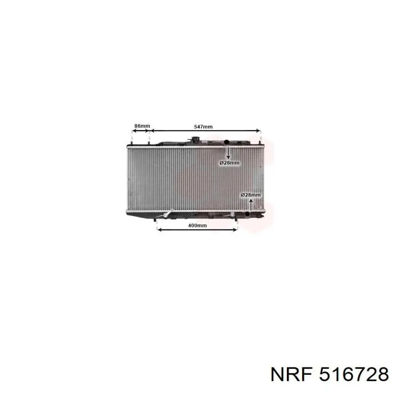 516728 NRF Радіатор охолодження двигуна