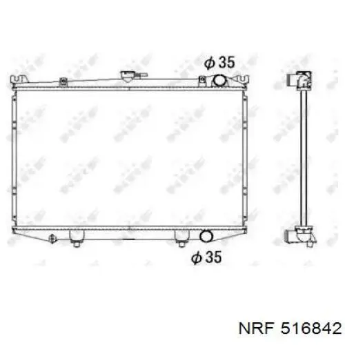 Купити 516842 NRF Радіатор двигуна