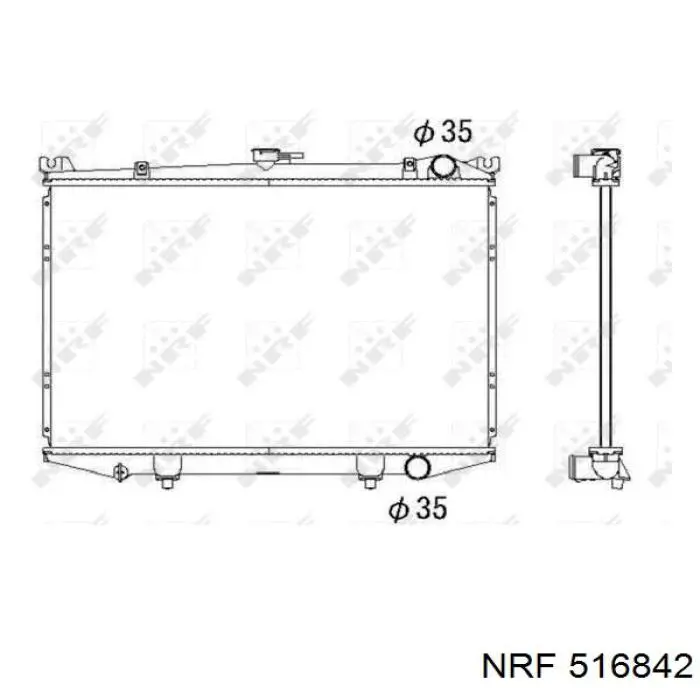 516842 NRF Радіатор охолодження двигуна