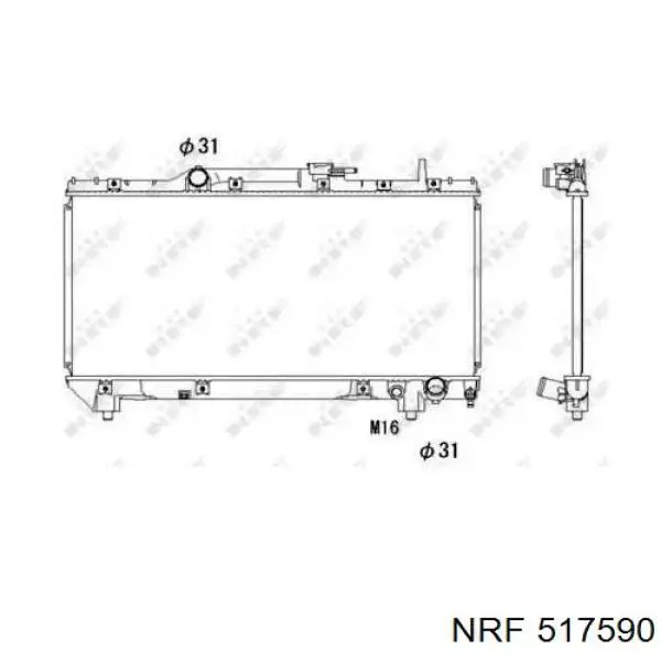 FP70A520NF NRF радіатор охолодження двигуна