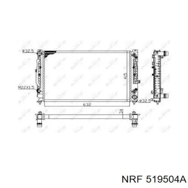 519504A NRF радіатор охолодження двигуна
