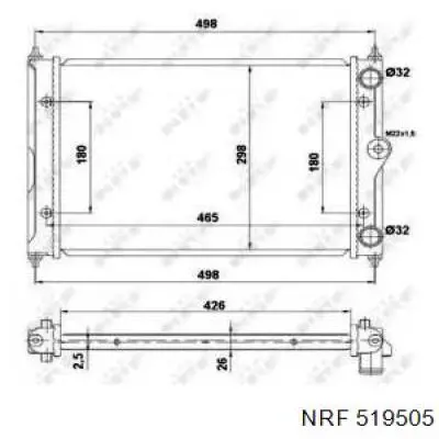 Радіатор основний NRF 519505 ціна, від 38.64 USD