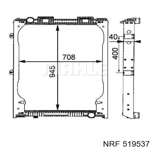 Радіатор охолодження NRF 519537