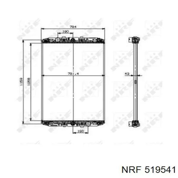 Радіатор охолодження NRF 519541
