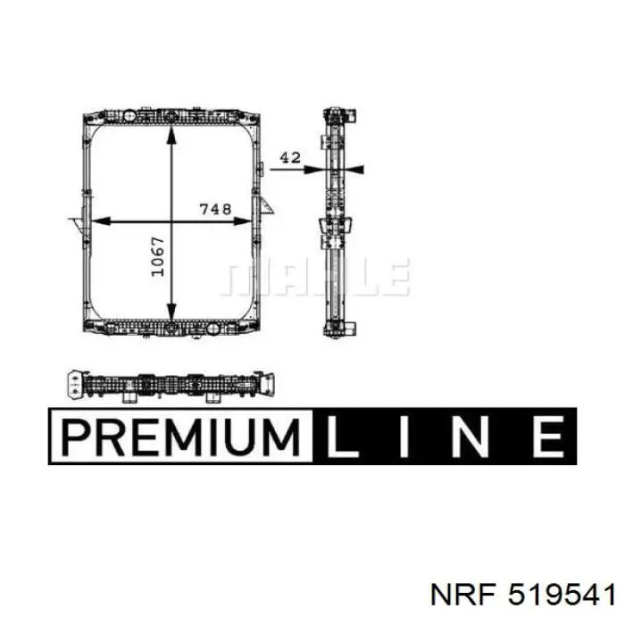 519541 NRF Радіатор охолодження двигуна