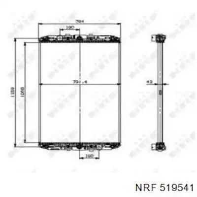 Радіатор основний NRF 519541 ціна, від 338.08 USD