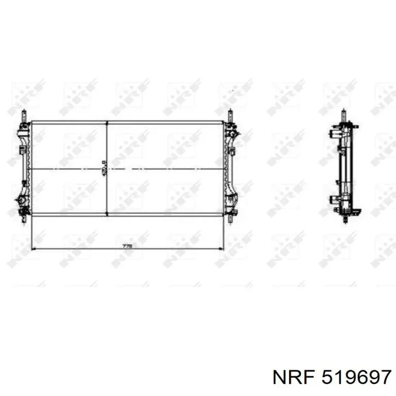 519697 NRF радіатор охолодження двигуна