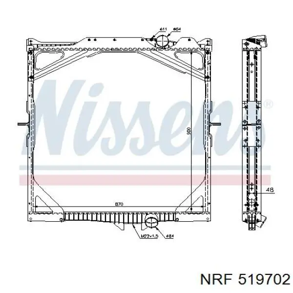 Купити 411VL225900 Perfekt Cooling Радіатор двигуна