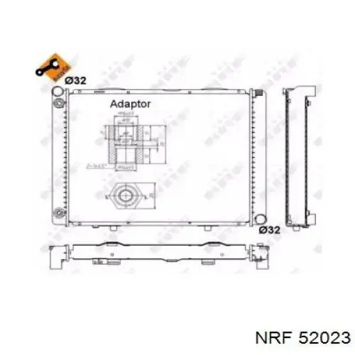 Купити 52023 NRF Радіатор двигуна