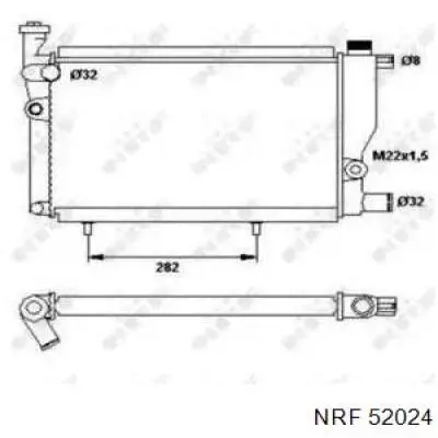 Купити 52024 NRF Радіатор двигуна