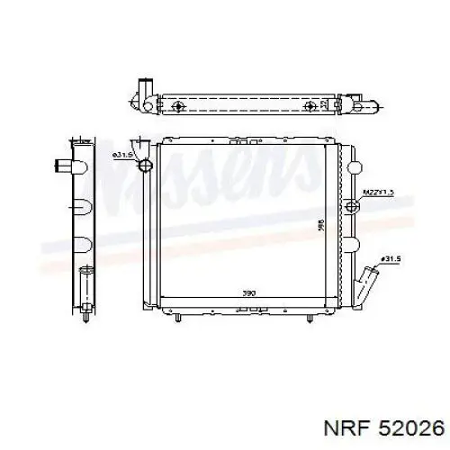 Купити 52026 NRF Радіатор двигуна