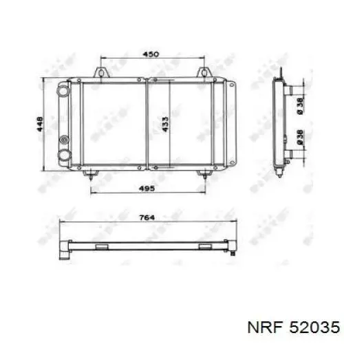 Радіатор основний NRF 52035 ціна, від 65.88 USD