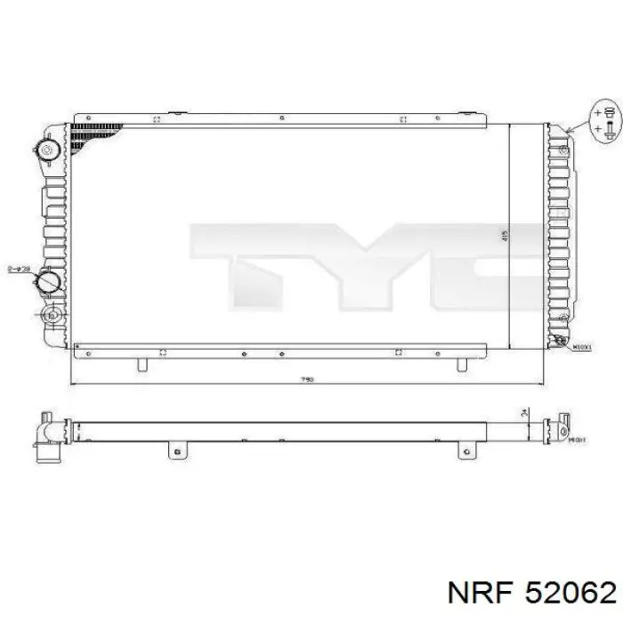 Радіатор 52062 NRF