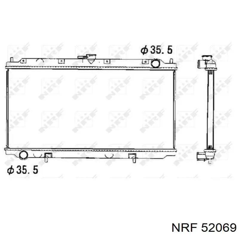 52069 NRF радіатор охолодження двигуна