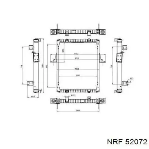 Радіатор основний NRF 52072 ціна, від 357.64 USD