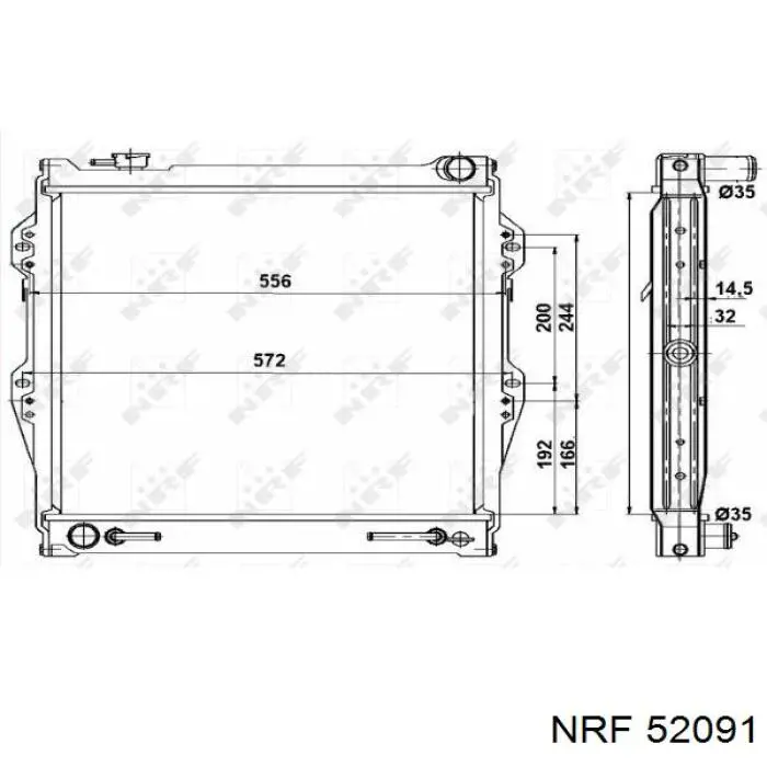 Купити 52091 NRF Радіатор двигуна