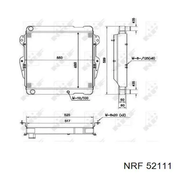 Купити 52111 NRF Радіатор двигуна