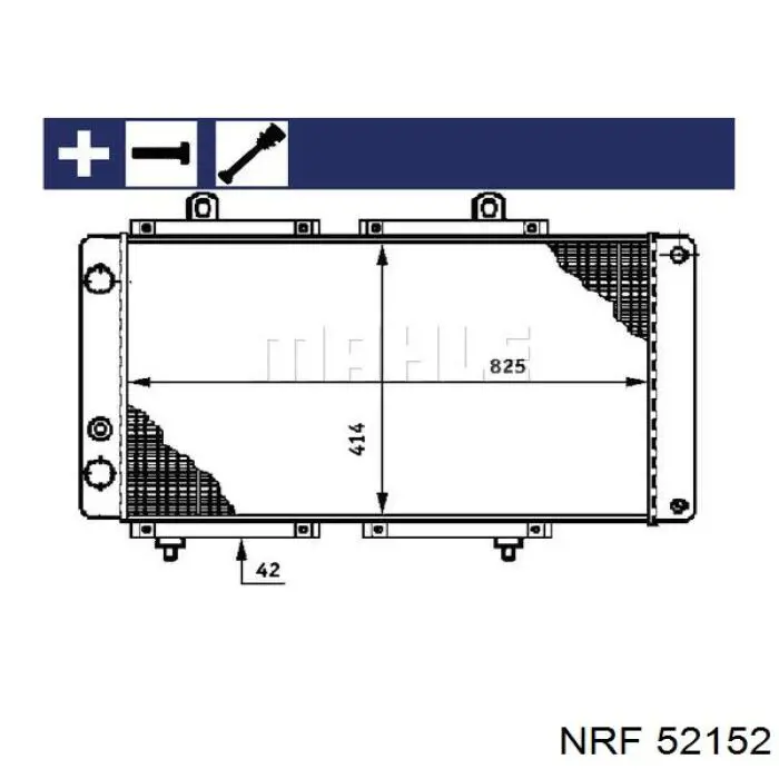 Купити 52152 NRF Радіатор двигуна