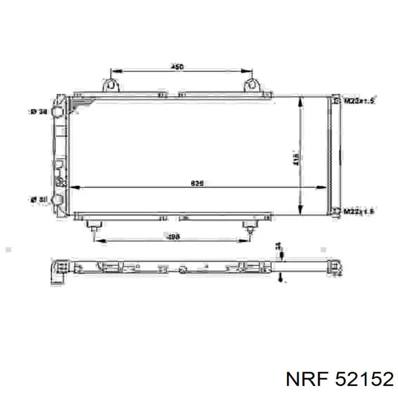 52152 NRF Радіатор охолодження двигуна