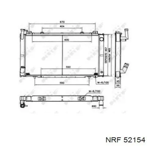 Купити 52154 NRF Радіатор двигуна