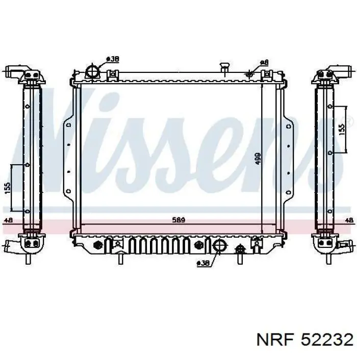 Купити 52232 NRF Радіатор двигуна