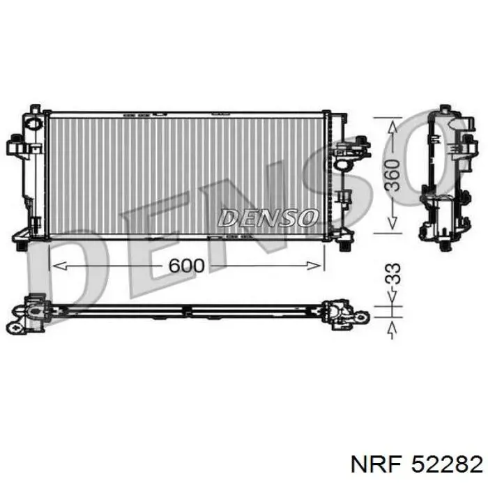 52282 NRF Радіатор охолодження двигуна