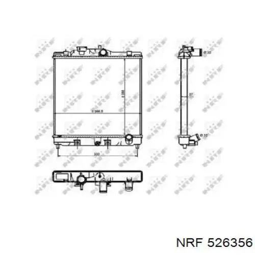 Купити 526356 NRF Радіатор двигуна