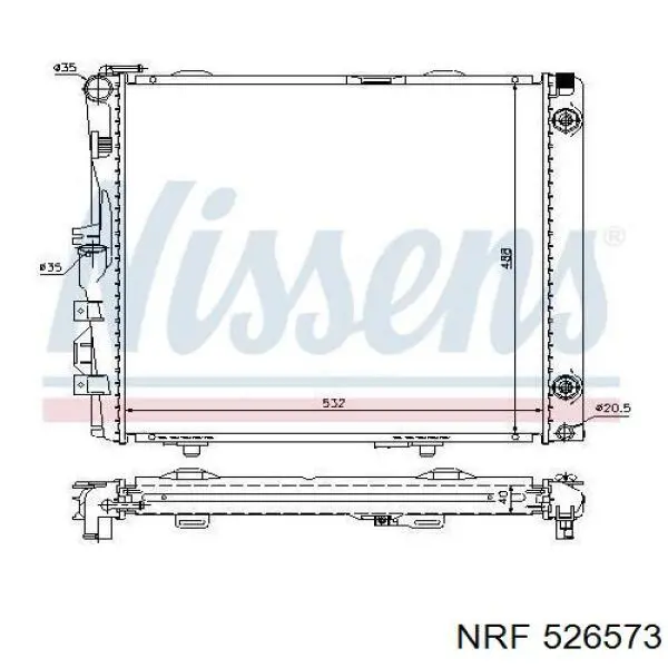 Купити 526573 NRF Радіатор двигуна