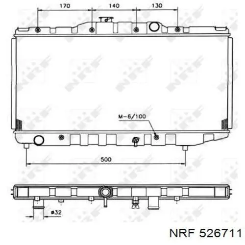 526711 NRF дифузор (кожух радіатора кондиціонера)