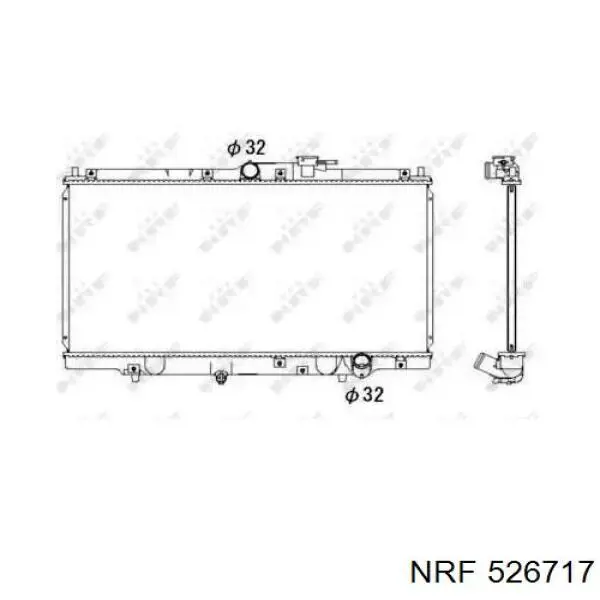 Радіатор 526717 NRF