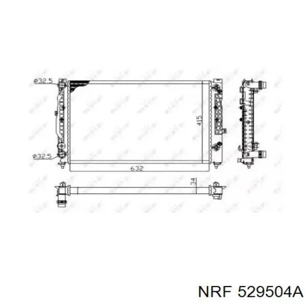 529504A NRF радіатор охолодження двигуна