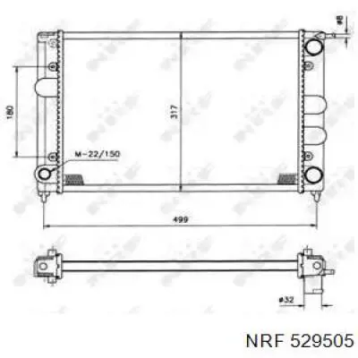 Радіатор 529505 NRF